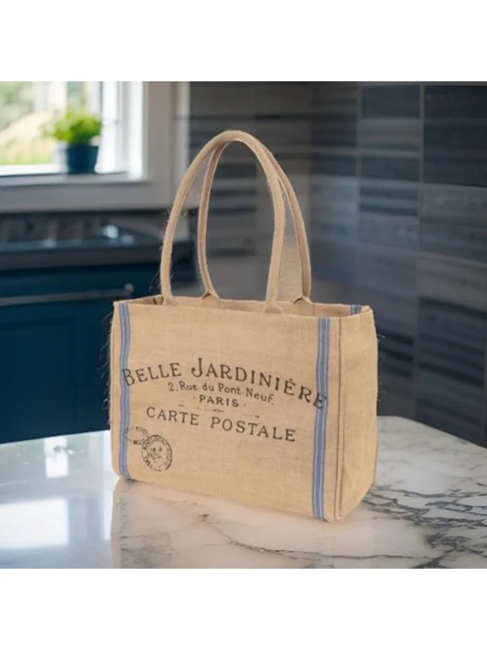 Stylish Jute Market Tote Bag with Handles - Eco-Friendly, Versatile & Durable